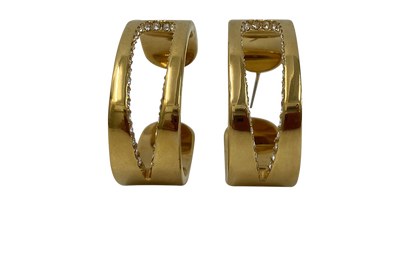 Saint Laurent Pendientes Ovalados, vista frontal