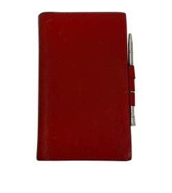 Hermes Funda De Libreta, Piel Epson, Rojo, Square G, 2003,2*
