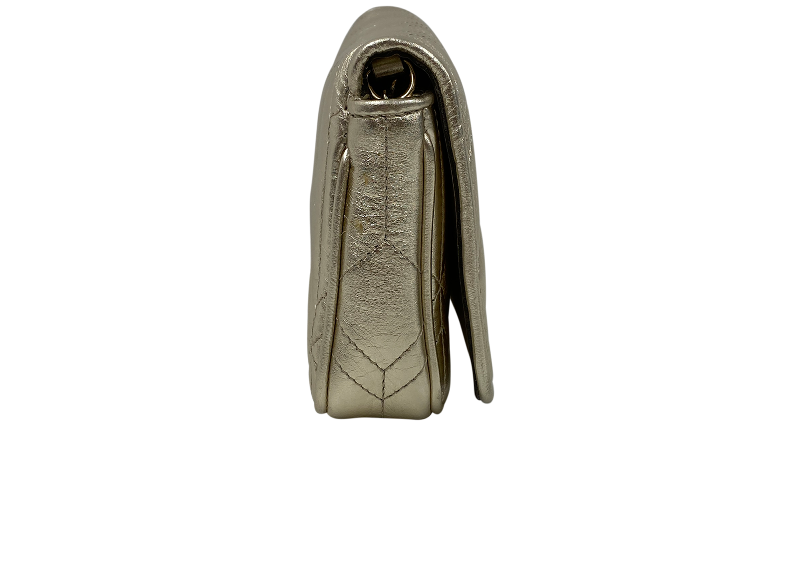 Avenue Wallet, 380&euro;, Bolso, Oro, Animal - Piel, Vista lateral