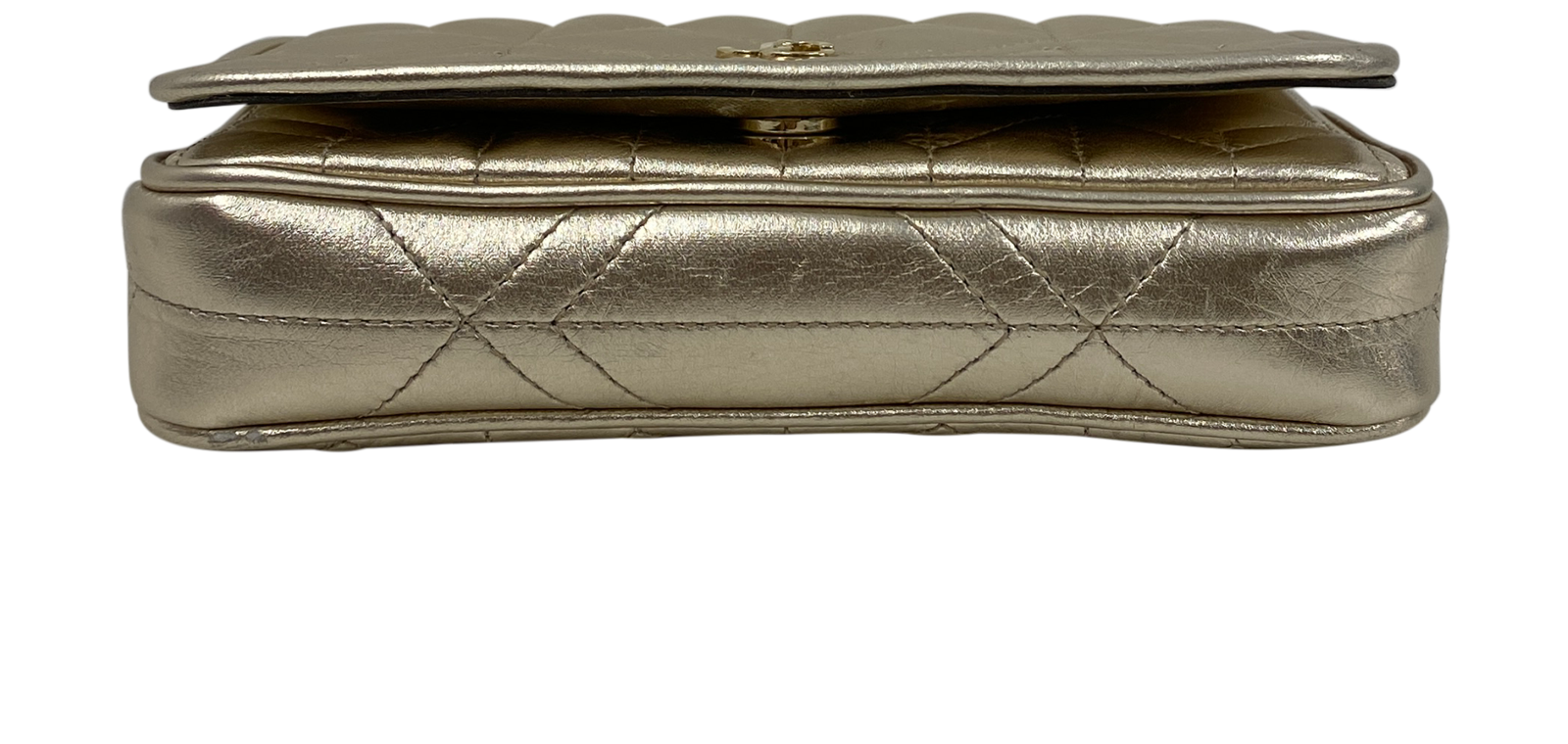 Avenue Wallet, 380&euro;, Bolso, Oro, Animal - Piel, Vista superior