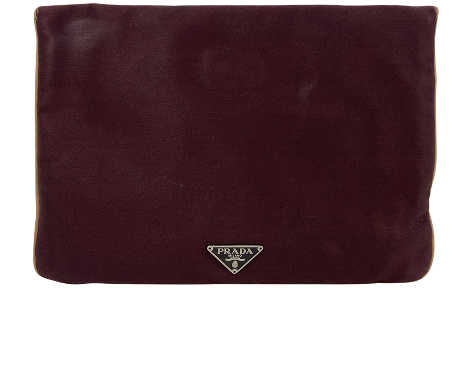 Prada, 75€, Bolso, Rojo, Seda - Satén, Vista frontal