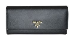 Prada Wallet, Saffiano, Black / Pink, 73V, 3