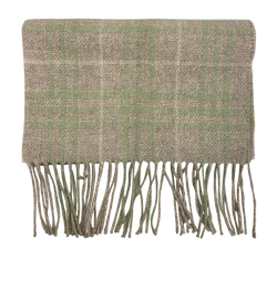 Burberry Bufanda Lana, Tejido Grueso, Beige/Verde,3