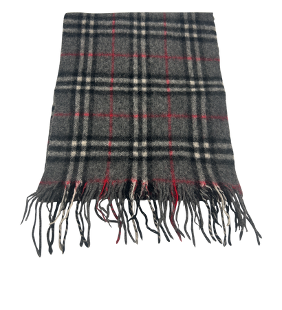 Burberry Bufanda, 100&euro;, Accesorios, Gris/Rojo, Lana - General, Vista frontal