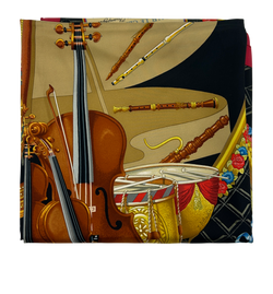 Hermes Pañuelo,Mozart,Seda,Amarillo/Negro,3*