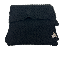 Bottega Veneta Bufanda,Intrecciato,Lana,Negro,3*