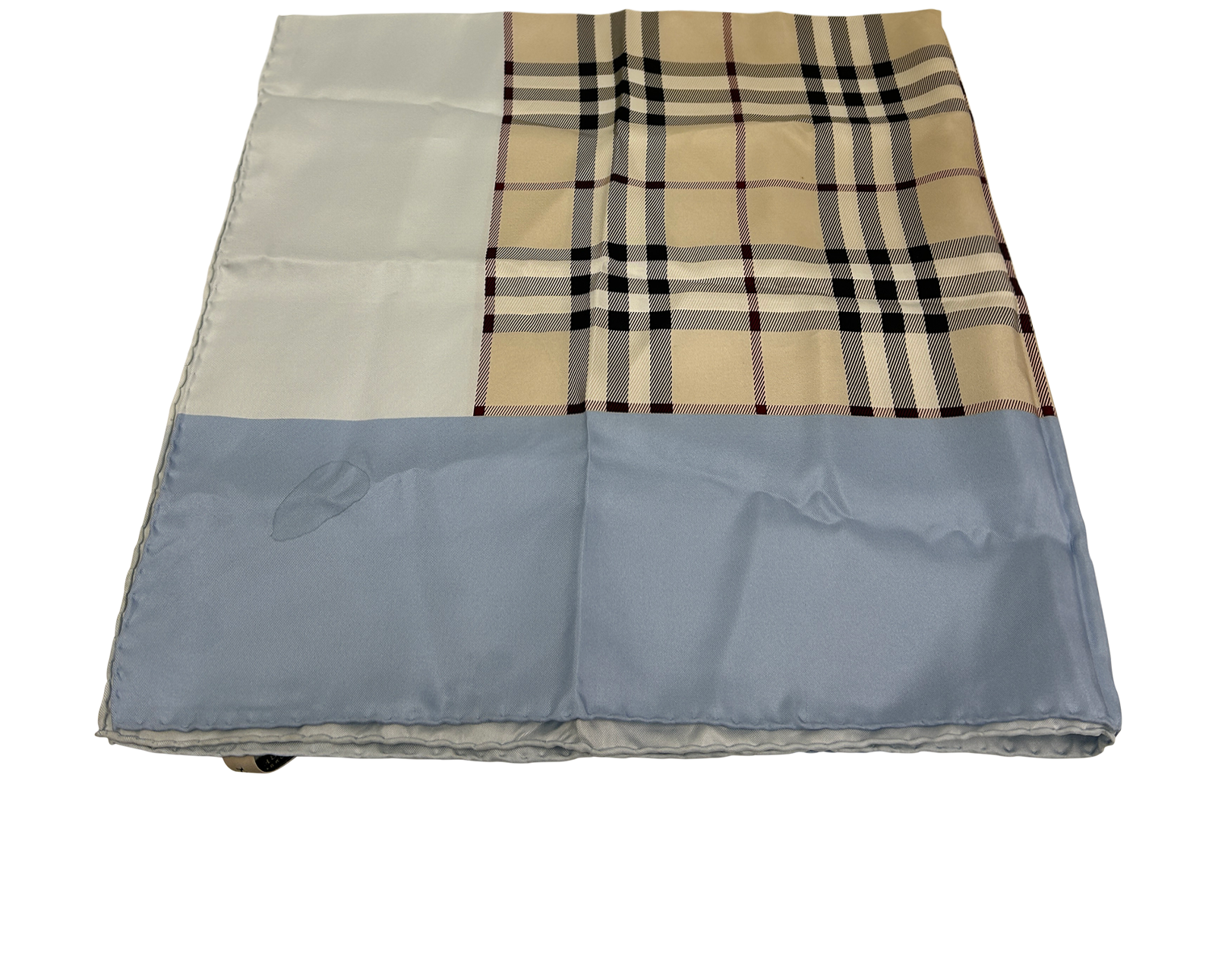 Burberry Pañuelo, 70&euro;, Accesorios, Azul/Beige, Seda - Satén, Otros tipos de vista