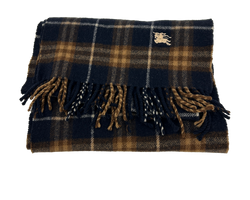 Burberry Bufanda,Vintage,Novac,Azul/Amarillo,2*