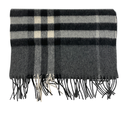 Burberry Bufanda, Cashmere, Gris, 4