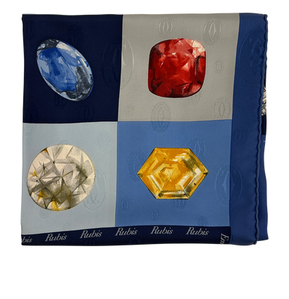 Cartier Pañuelo, 180&euro;, Accesorios, Amarillo/Azul/Rojo, Seda - General, Vista frontal