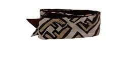 Fendi Twilly,Seda, Zucca, Marron, Beige, 3