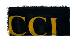 Gucci Pañuelo, Algodon,Negro/Amarillo,3