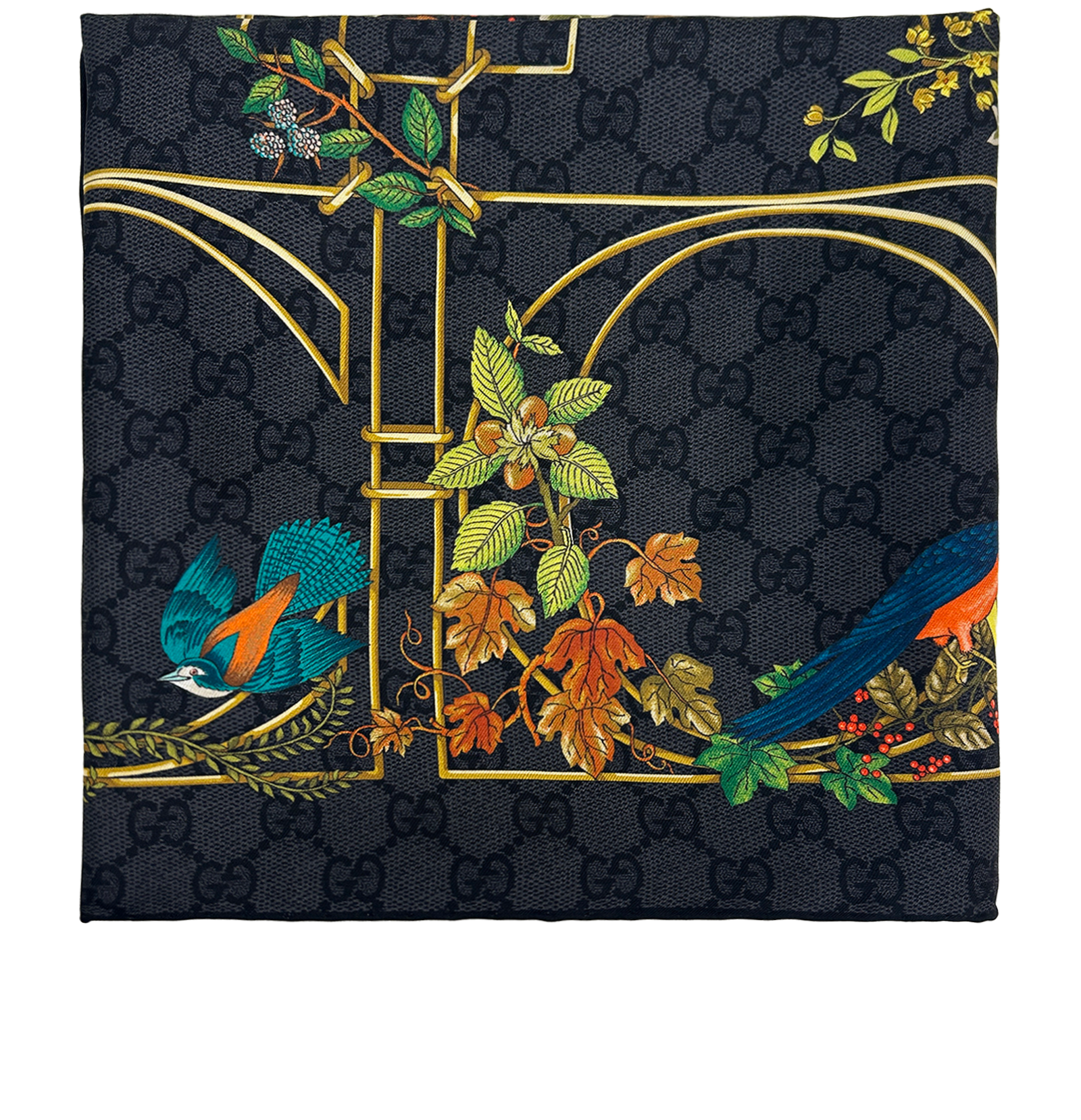 Gucci Pañuelo, 320&euro;, Accesorios, Negro/Oro, Seda - General, Otros tipos de vista