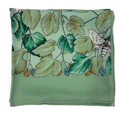 Hermes Pañuelo, Seda, Verde, Hojas y Moras,3*
