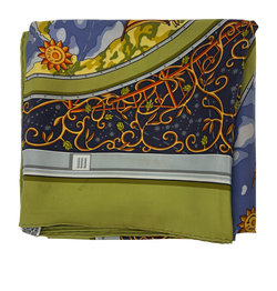 Hermes Pañuelo Henry,Seda,Verde,3*