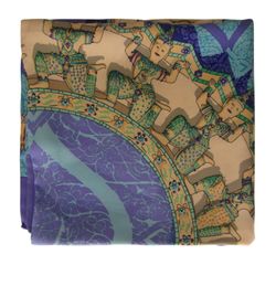 Hermes scarf 90x90,Siam, Sda, Morado/Verde, 3