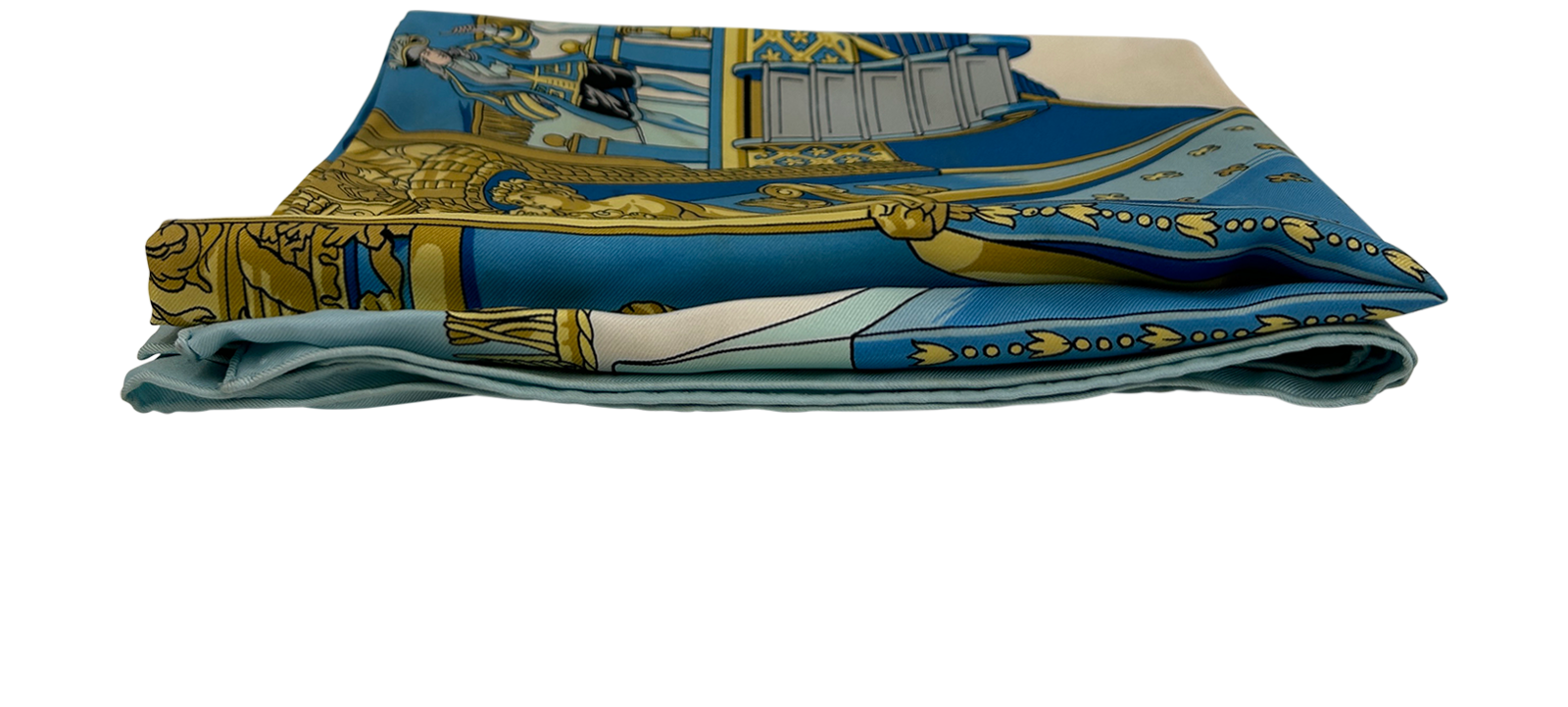 Hermes Pañuelo Vue Du Carrosse, 260&euro;, Accesorios, Azul, Seda - General, Otros tipos de vista