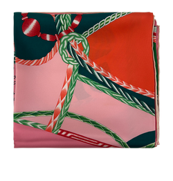 Hermes Pañuelo Rube Du Soir, Seda, Rosa/Verde, 4