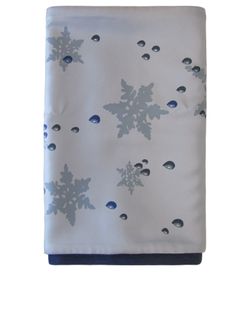 Hermes Bufanda,Copos de Nieve,Seda/Angora,Azul,165x30,4