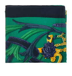 Hermes Bufanda 140X140, Cashmere, Verde/Amarilo/Azul,3*