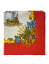 Hermes Pañuelo, 340&euro;, Accesorios, Azul/Blanco/Naranja, Seda - General, Vista trasera