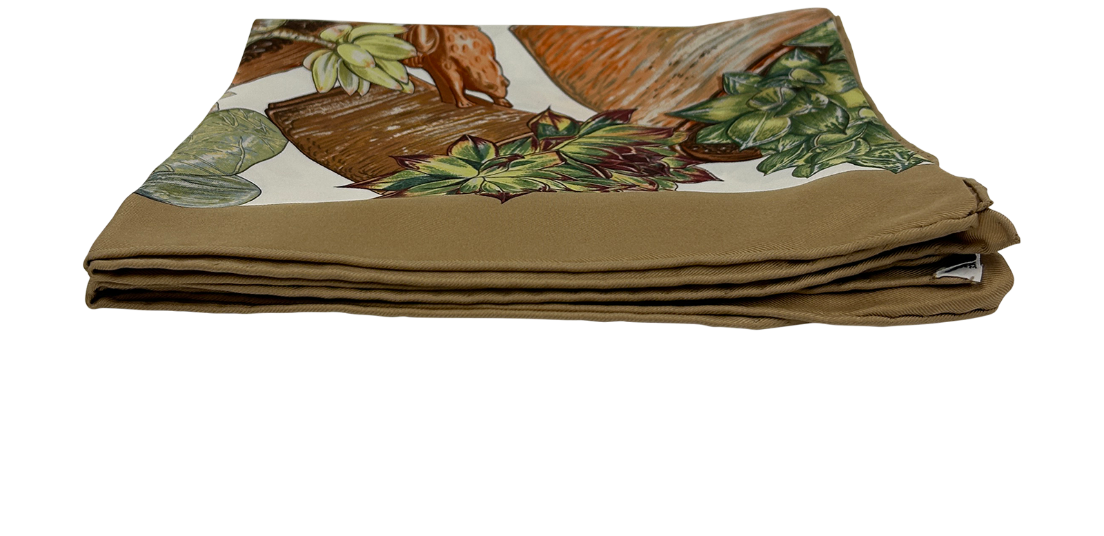 Hermes Pañuelo, 260&euro;, Accesorios, Beige/Verde, Seda - General, Otros tipos de vista