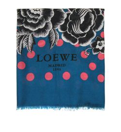 Loewe Bufanda,Cashmere,Rosa/Lunares/Verde,180x60,3