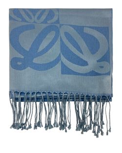 Bufanda Anagrama, Lana/Seda, Azul, 200 x 56, 3