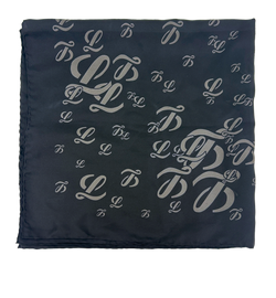 Loewe Pañuelo,Anagrama,Seda,Negro,3*