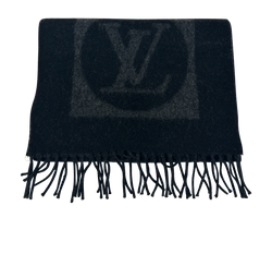 Louis Vuitton Bufanda,Cardif,Logo,Cashmere/Lana,Negro/Gris,3*
