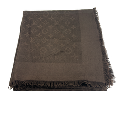 Louis Vuitton Chal, Cachemira/Seda, Marron, Mono, 3*