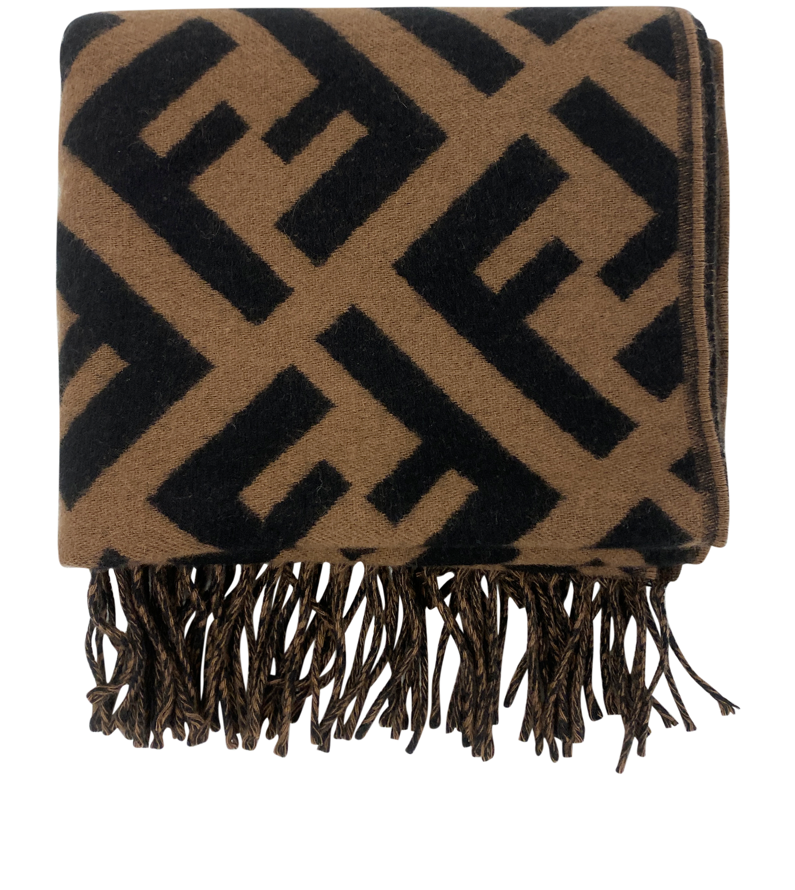 Fendi Bufanda, 400&euro;, Accesorios, Marrón/Negro, Lana - Cachemira, Otros tipos de vista