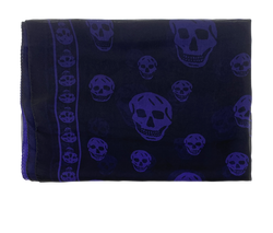 Alexander Mcqueen Pañuelo,Calaveras,Seda,Morado,3