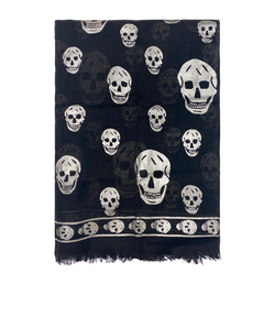 Alexander Mcqueen Pañuelo,Algodon,Plata,140x120,3