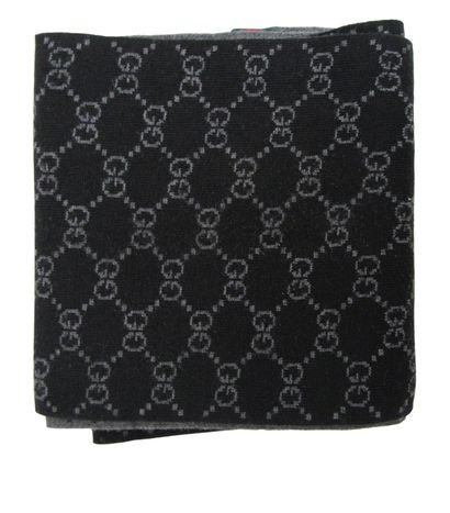 Bufanda Punto De Jacquard, 220&euro;, Accesorios, Gris/Negro, Lana - Tweed, Vista frontal