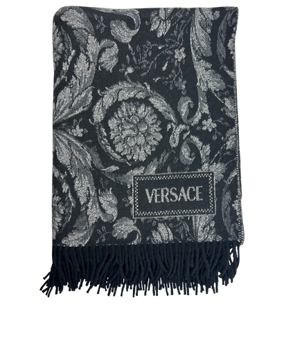 Versace Manta Barocco, 490&euro;, Accesorios, Negro, Lana - Cachemira, Vista frontal