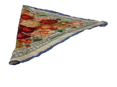 Hermés Pañuelo Plisado, 190&euro;, Accesorios, Azul/Blanco/Rojo, Seda - General, Vista frontal