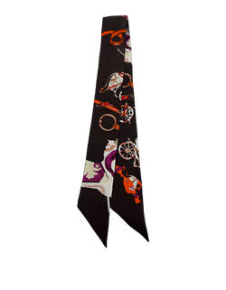 Hermes Twilly,Silk,Brown/Beige,3*