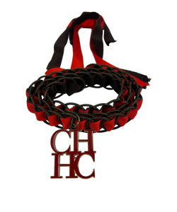 Carolina Herrera Cinturon, Satén, Argollas, Rojo/Marron,3