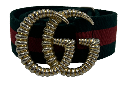 Gucci Cinturón, 190&euro;, Accesorios, Rojo/Verde, Tejido - General, Vista frontal