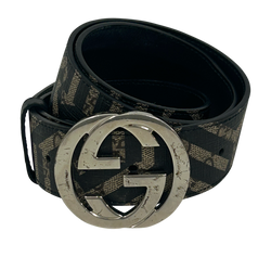 Gucci Cinturón 90, Interlocking,Piel,Caleida,2,480199