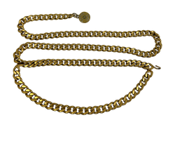 Chanel Cinturón Cadena, Metal, Dorado,3, 95P