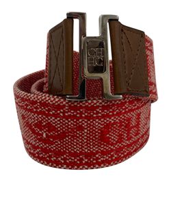 Carolina Herrera Cinturon Tejido Rojo-Beige,3
