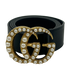 Gucci Cinturon GG Large Perlas, 290&euro;, Accesorios, Negro, Animal - Piel, Vista frontal