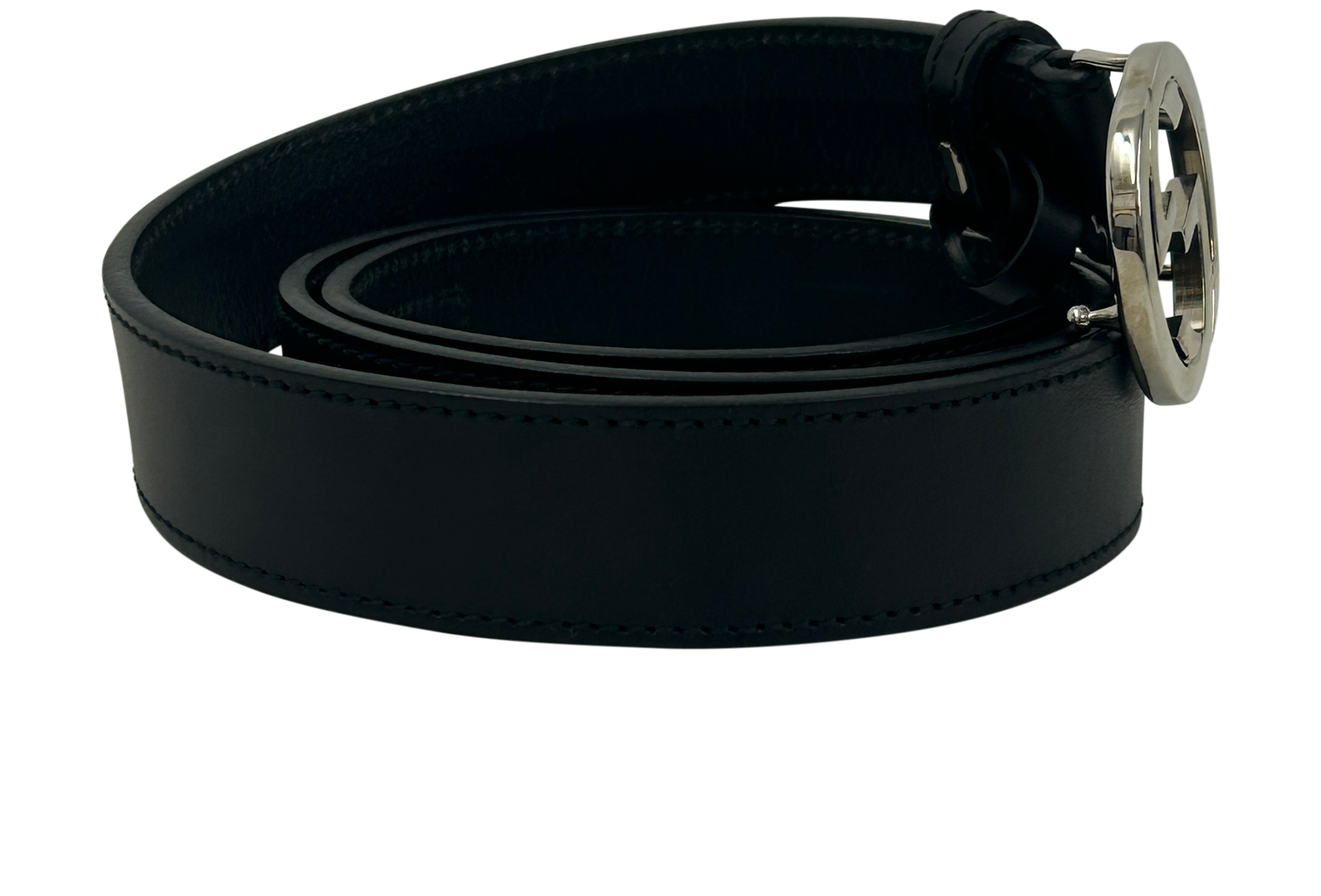 Gucci Cinturon 95, 220&euro;, Accesorios, Negro, Animal - Piel, Vista lateral