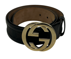 Gucci Cinturón 90, Piel, Marron GG,3*