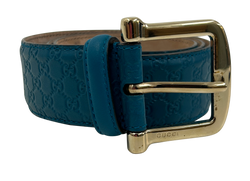 Gucci Cinturón,GG,Piel,Azul Turquesa,281548,85cm,DB,2