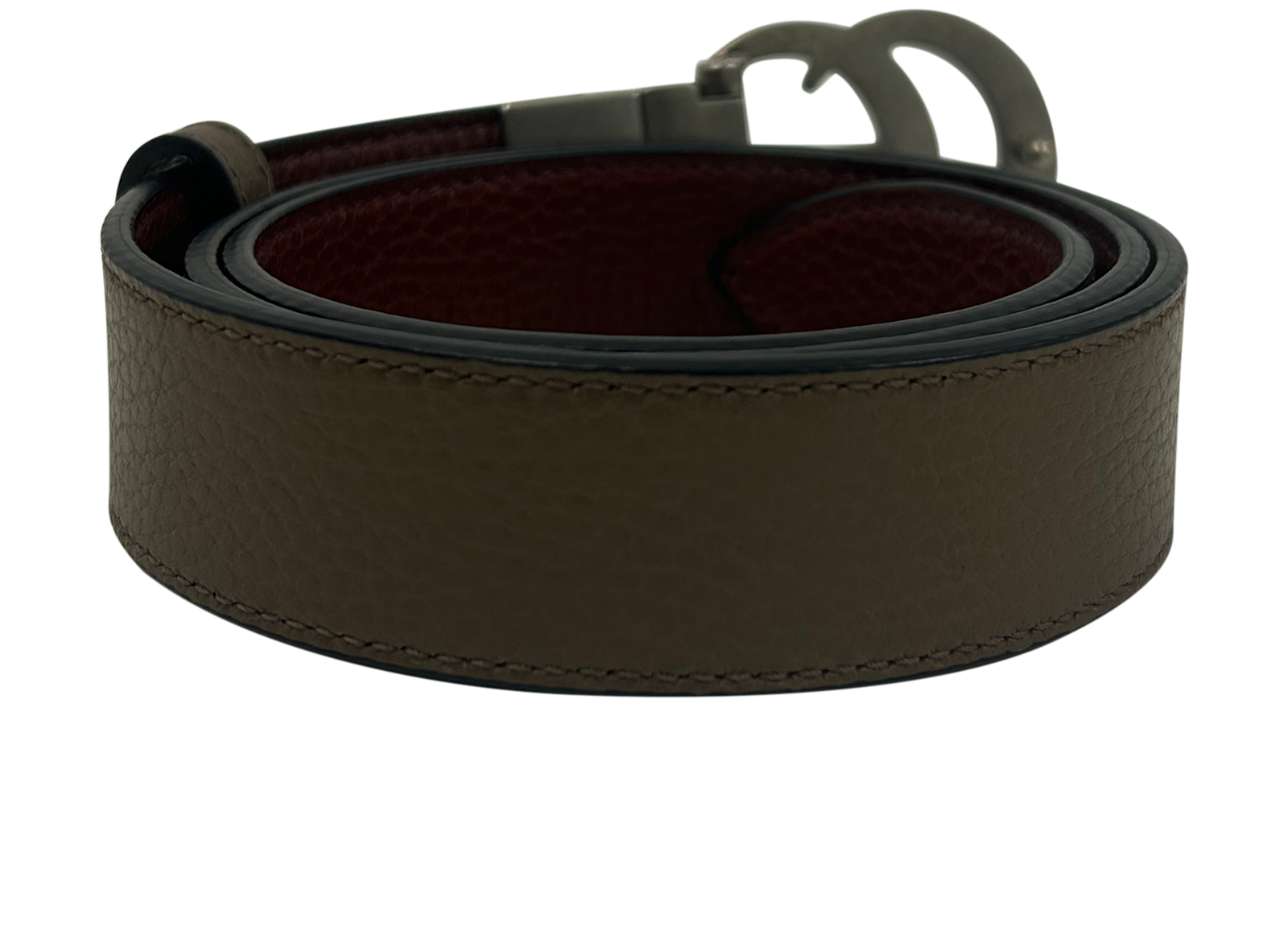 Gucci Cinturón, 250&euro;, Accesorios, Marrón/Rojo, Animal - Piel, Vista trasera