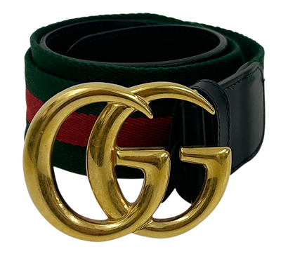 Gucci Cinturón Tejido, 220&euro;, Accesorios, Negro/Rojo/Verde, Tejido - General, Vista frontal