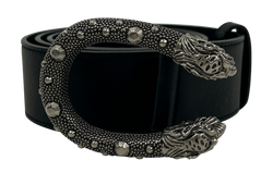 Gucci Cinturón Dionysus,Piel,Negro,454804,80cm,3*